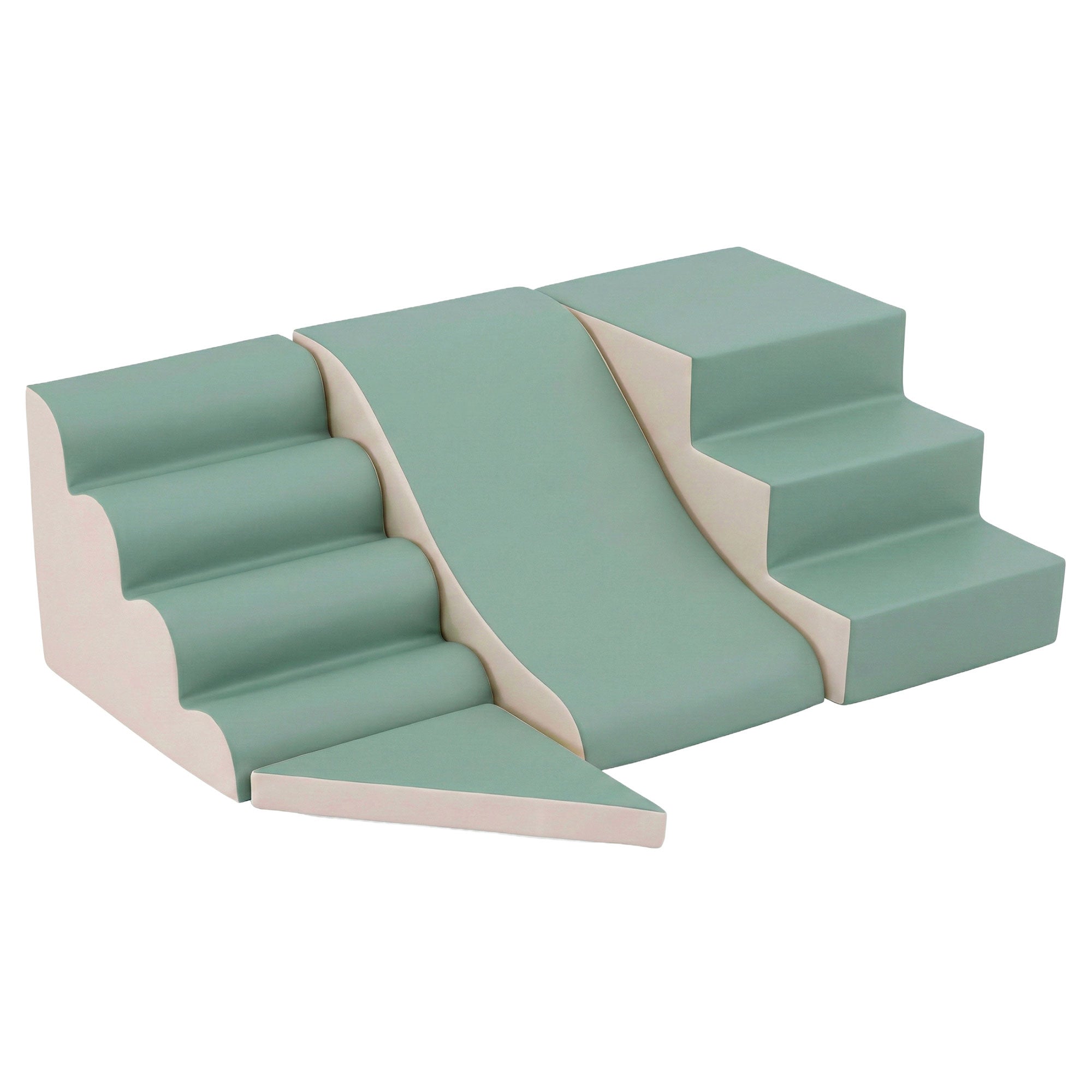 Keezi Kids Climbing Blocks 4-Piece Foam Toddler Playset Soft Indoor Climbing Toy Rocker